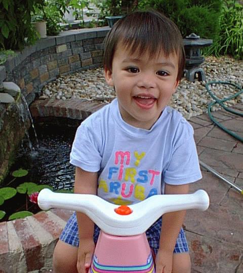 Christopher on the patio